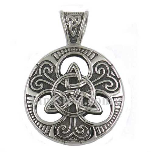 FSP17W31 two sides celtic flower pendant